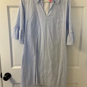 Lilly Pulitzer Light Blue and White Striped Shift Dress